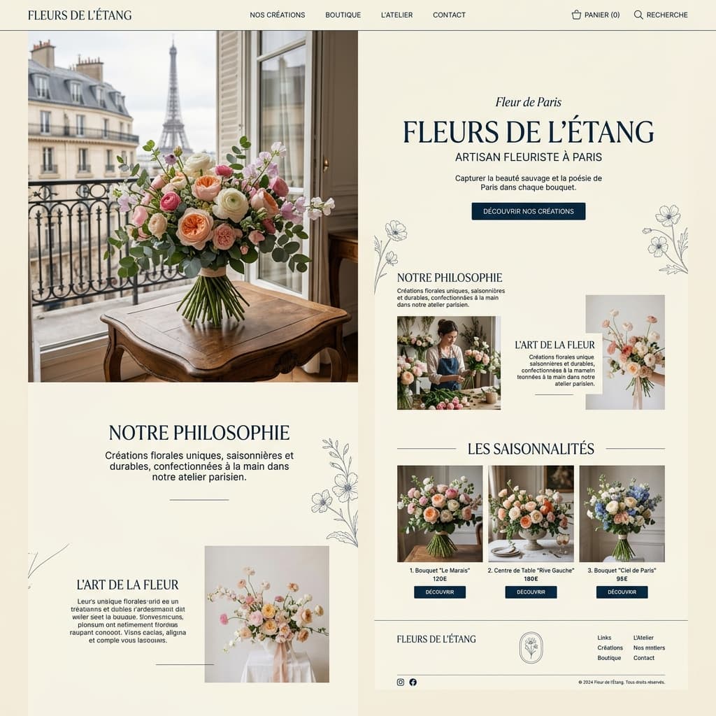 Site vitrine Fleuriste
