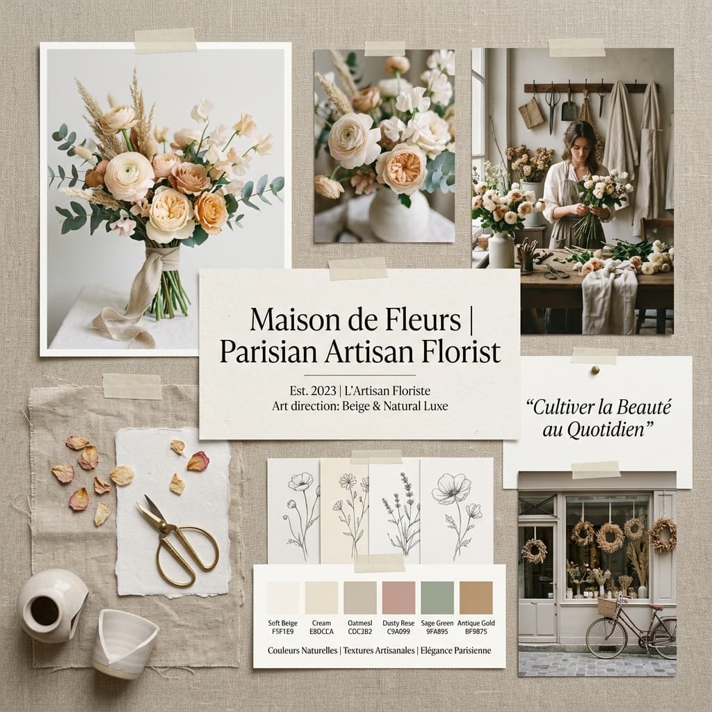 Direction artistique beige et naturelle